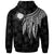 Northern Mariana Islands Polynesian Zip up Hoodie Polynesian Wings White - Polynesian Pride