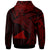 Tokelau Zip up Hoodie Humpback Whale & Coat of Arms Red - Polynesian Pride