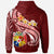 Tonga Custom Zip up Hoodie Tonga Coat of Arms With Polynesian Patterns - Polynesian Pride