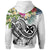 Wallis and Futuna Polynesian Zip up Hoodie Summer Plumeria (White) - Polynesian Pride