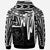 Hawaii Custom Zip up Hoodie Kanaka Maoli With Polynesian Pattern In Heartbeat Style (Black,White) - Polynesian Pride