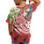 Wallis and Futuna Polynesian T Shirt Summer Plumeria (Red) - Polynesian Pride