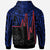 Samoa Custom Zip up Hoodie Samoa Seal With Heartbeat Polynesian Pattern (Blue) - Polynesian Pride