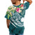 Nauru Polynesian T Shirt Summer Plumeria (Turquoise) - Polynesian Pride