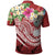 Nauru Polynesian Polo Shirt Summer Plumeria (Red) - Polynesian Pride