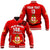 (Custom Text and Number) Kolisi Tonga College Atele Baseball Jacket 140 Years Anniversary Tongan Ngatu LT13 Unisex Red - Polynesian Pride