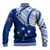 (Custom Personalised) Samoa Siapo Baseball Jacket Sporty Mix Barkcloth Panel LT13 - Polynesian Pride