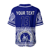 (Custom Personalised) TOLOA Baseball Jersey Tupou College Tonga Pattern LT13 - Polynesian Pride