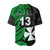 (Custom Text and Number) Wallis and Futuna Baseball Jersey Enjoy Polynesian Flowers Version Green LT13 - Polynesian Pride