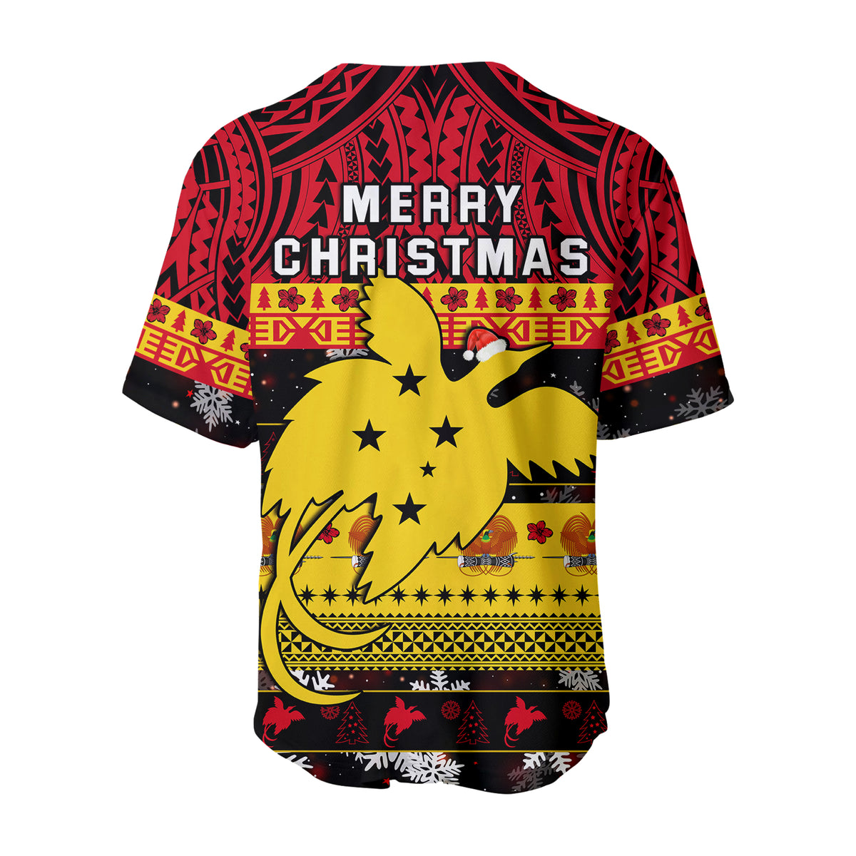 Papua New Guinea Christmas Baseball Jersey Raggiana Loved LT13 - Polynesian Pride