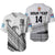 (Custom Text And Number) Fiji Sevens Rugby Baseball Jersey Fijian 7s Tapa Polynesian Art LT14 White - Polynesian Pride