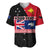 (Custom Personalised) Papua New Guinea and New Zealand Baseball Jersey Maori PNG and NZ LT13 Black - Polynesian Pride