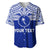 (Custom Personalised) Chuuk Flag Baseball Jersey Micronesia Style Blue LT13 - Polynesian Pride