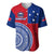 Tuamasaga Samoa Baseball Jersey Polynesian Pattern LT13 Red - Polynesian Pride