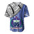 Samoa Baseball Jersey Samoan Pattern Newest LT13 Blue - Polynesian Pride