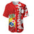 (Custom Personalised) Tonga Unique Baseball Jersey Camouflage with Tongan Pattern LT13 Red - Polynesian Pride