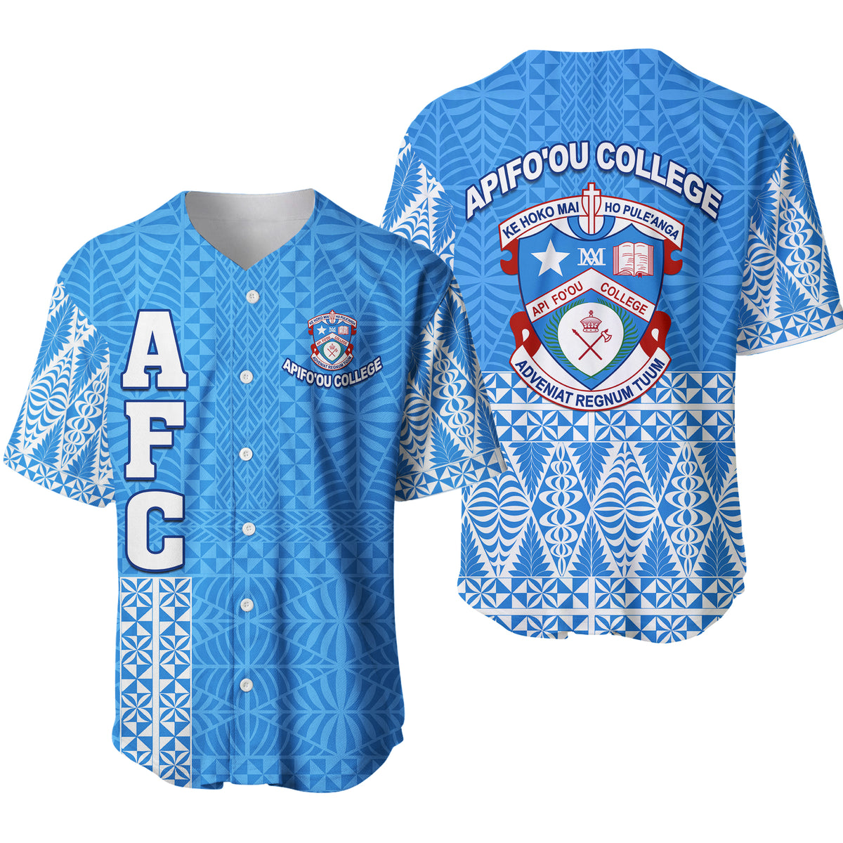 Apifo ou College Baseball Jersey Tongan Pattern AFC Lovers PolynesianPride Polynesian Pride