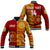 (Custom Text And Number) Tonga Vavau High School Baseball Jacket Class Of Year Tongan Ngatu Pattern LT14 Unisex Red - Polynesian Pride