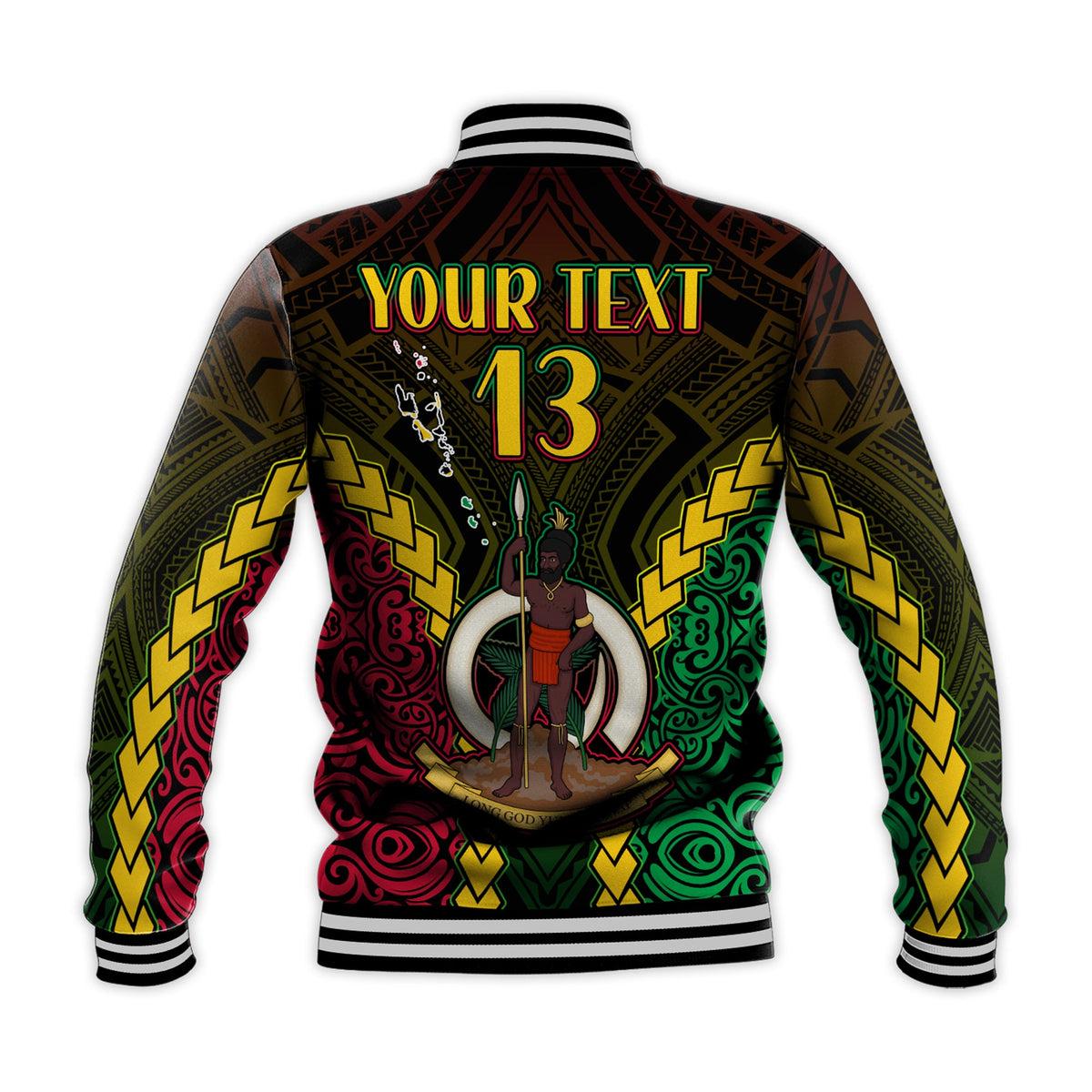 (Custom Text and Number) Vanuatu Indigenous Baseball Jacket Proud To Be Ni - Vanuatu Polynesian Pattern LT13 - Polynesian Pride