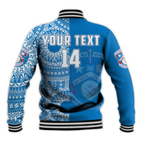 (Custom Text And Number) Apifoou Tonga College Baseball Jacket Class Of Year Tongan Ngatu Pattern LT14 - Polynesian Pride