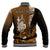 (Custom Personalised) New Caledonia Baseball Jacket Nautilus Gold Polynesian Hibiscus LT13 - Polynesian Pride