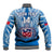 (Custom Text And Number) Samoa Rugby Baseball Jacket Personalise Toa Samoa Polynesian Pacific Blue Version LT14 - Polynesian Pride