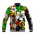 (Custom Personalised) Vanuatu Baseball Jacket Polynesia Tie Dye Hibiscus Flowers LT13 - Polynesian Pride