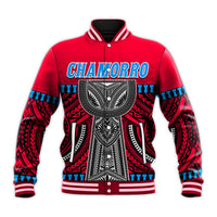 Guam Chamorro Baseball Jacket Latte Stone Red Polynesian Haligi LT13 - Polynesian Pride