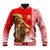 Kolisi Tonga College Atele Baseball Jacket Home of the Lions LT13 Unisex Red - Polynesian Pride