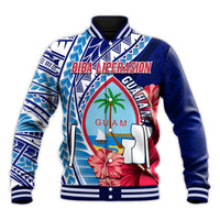 (Custom Personalised) Guam Chamorro Baseball Jacket Happy Liberation Day Latte Stone LT13 - Polynesian Pride