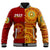 (Custom Text And Number) Tonga Vavau High School Baseball Jacket Class Of Year Tongan Ngatu Pattern LT14 - Polynesian Pride