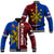 Philippines Baseball Jacket Pilipinas Sun Mix Polynesian Pattern LT14 Unisex Red - Polynesian Pride