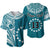 (Custom Text and Number) Cook Islands Tatau Baseball Jersey Symbolize Passion Stars Version Blue LT13 Blue - Polynesian Pride