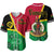 Vanuatu Baseball Jersey Aboriginal Turtle Mix Sand Drawing Ver.02 LT13 Red - Polynesian Pride