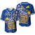 (Custom Personalised) Tokelau Baseball Jersey National Badge Polynesian Happy 74th Independence Anniversary Ver.02 LT14 Blue - Polynesian Pride