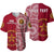 (Custom Personalised) Tonga Eua High School Baseball Jersey Tongan Ngatu Pattern LT14 Maroon - Polynesian Pride