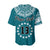 (Custom Text and Number) Cook Islands Tatau Baseball Jersey Symbolize Passion Stars Version Blue LT13 - Polynesian Pride