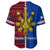 (Custom Personalised) Philippines Baseball Jersey Pilipinas Sun Mix Polynesian Pattern LT14 - Polynesian Pride