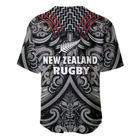 New Zealand Silver Fern Rugby Baseball Jersey All Black NZ Maori Pattern LT13 - Polynesian Pride