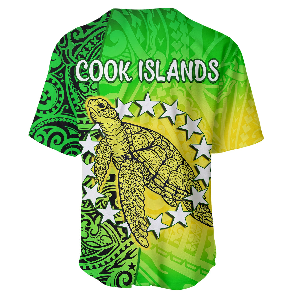 Cook Islands Baseball Jersey Cook Islands Coat Of Arms Turtle Polynesian LT14 - Polynesian Pride
