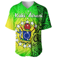Cook Islands Baseball Jersey Cook Islands Coat Of Arms Turtle Polynesian LT14 - Polynesian Pride