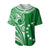 (Custom Text and Number) Cook Islands Tatau Baseball Jersey Symbolize Passion Stars Version Green LT13 - Polynesian Pride