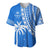 (Custom Text and Number) Fiji Rugby Sevens Baseball Jersey Fijian 7s Tapa Polynesian Blue Ver.01 LT13 - Polynesian Pride