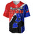 Happy Samoan Fathers Day Baseball Jersey Hibiscus Mix Polynesian Pattern LT14 - Polynesian Pride