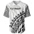 (Custom Text And Number) Fiji Rugby Baseball Jersey Fijian Cibi Dance Tapa Pattern White LT14 - Polynesian Pride