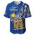 Tokelau Baseball Jersey National Badge Polynesian Happy 74th Independence Anniversary LT14 Blue - Polynesian Pride