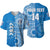 (Custom Text And Number) Apifoou Tonga College Baseball Jersey Class Of Year Tongan Ngatu Pattern LT14 Blue - Polynesian Pride