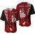 (Custom Personalised) New Caledonia Baseball Jersey Nautilus Red Polynesian Hibiscus LT13 Red - Polynesian Pride