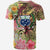 Samoa T Shirt Flowers Tropical With Sea Animals - Polynesian Pride