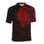 Maori Tattoo Style Black and Red Polo T Shirt - Polynesian Pride